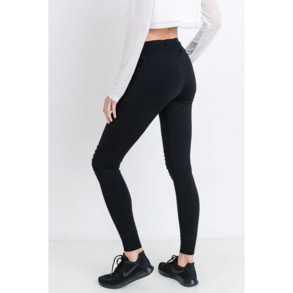 Skinny Cargo Moto Hybrid Joggers - Black - Picture 3 of 6
